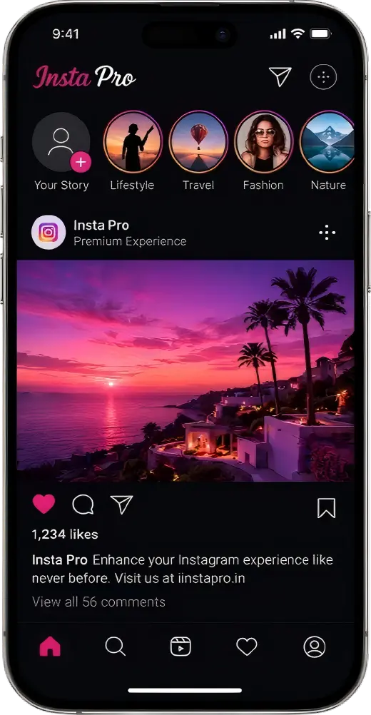 Insta Pro APK mobile app screen