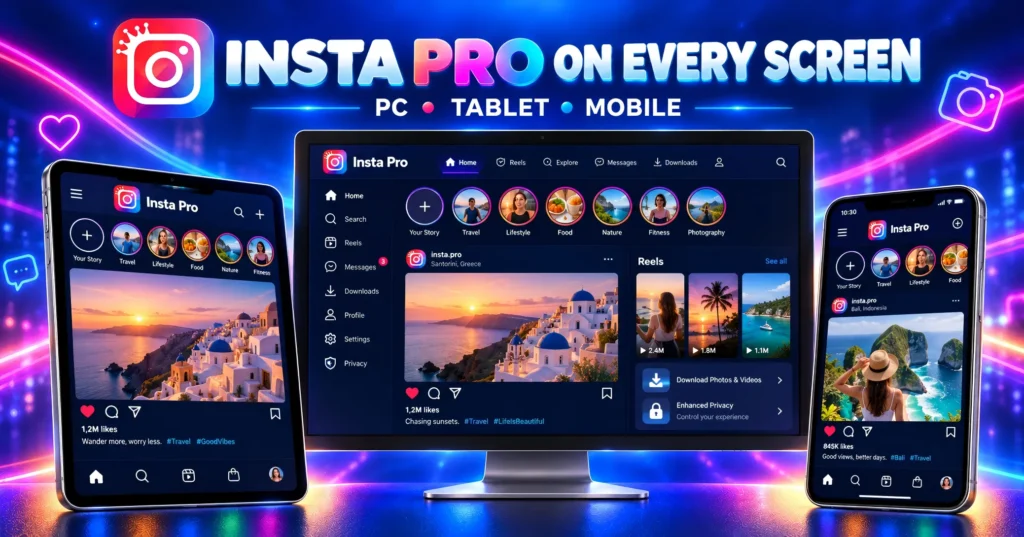 Insta Pro on Every Screen